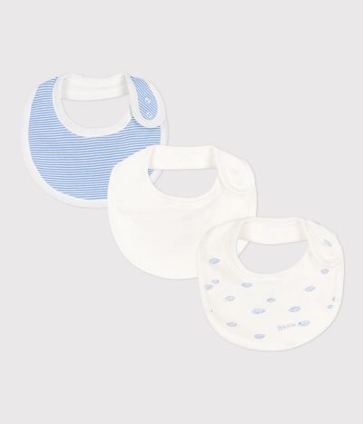 Lot de 3 bavoirs imprimés en coton