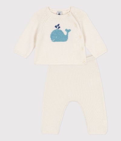 Ensemble en tricot laine et coton bébé