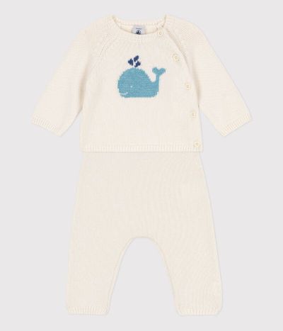 Ensemble en tricot laine et coton bébé