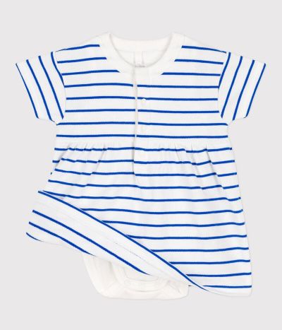 Robe en molleton bébé avec body intégré