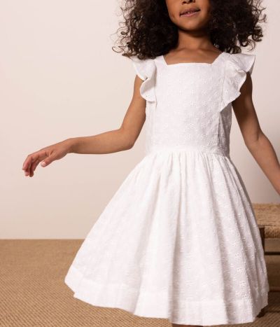 Robe en broderie anglaise enfant fille