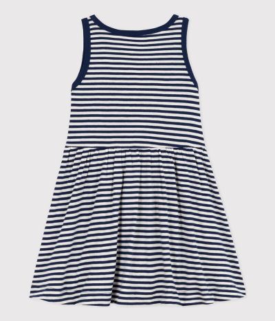 Robe rayée sans manches en coton enfant fille