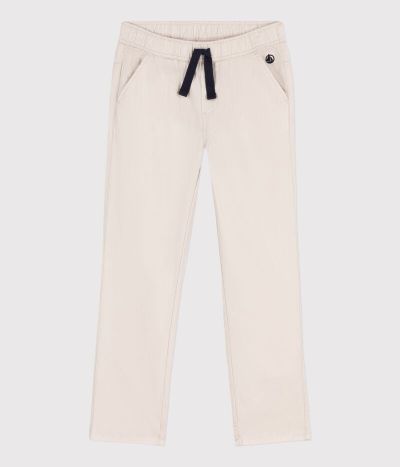 Pantalon regular en serge de coton enfant garçon