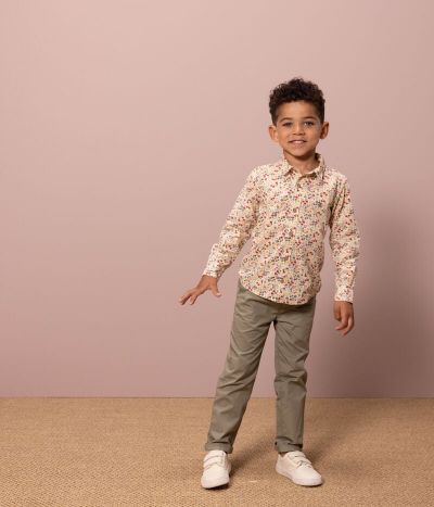 Chemise imprimée en popeline enfant garçon