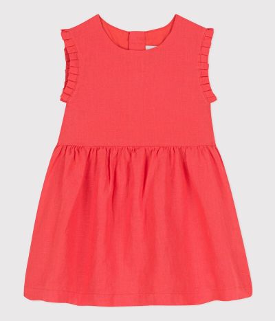 Robe sans manche bébé en lin