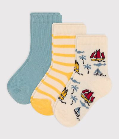Lot de 3 paires de chaussettes exploratuers en jersey de coton bébé
