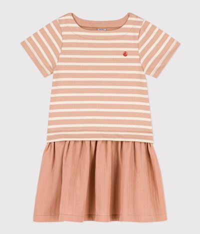 Robe en jersey et gaze de coton bio enfant fille