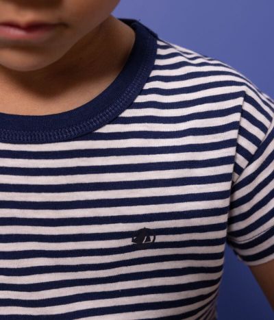 Tee-shirt rayé en coton enfant garçon