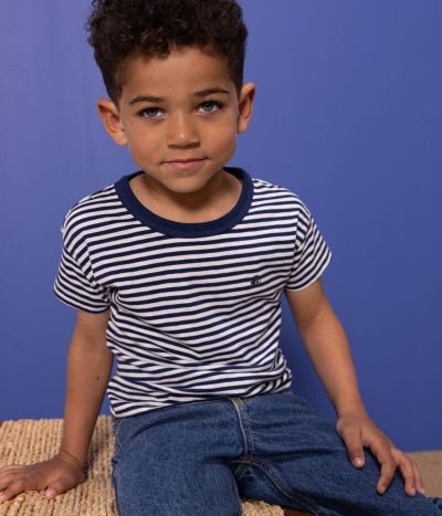Tee-shirt rayé en coton enfant garçon