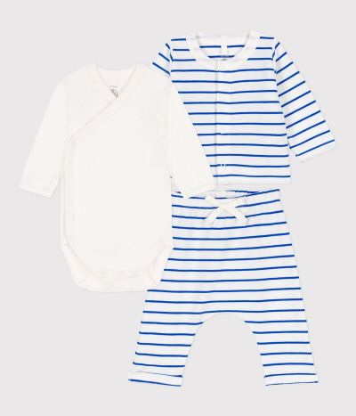 Ensemble rayé en molleton bébé