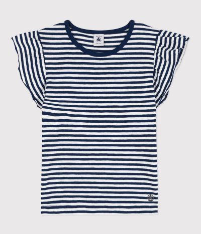 Tee-shirt rayé en coton enfant fille