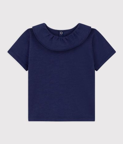 Blouse manches courtes bébé en jersey flammé