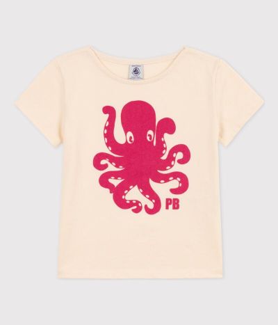 Tee-shirt floqué manches courtes enfant fille