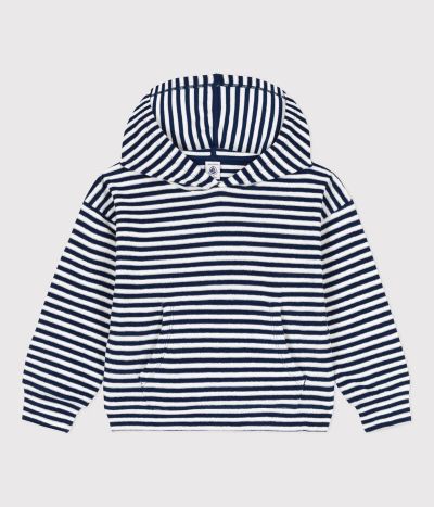 Sweatshirt rayé à capuche enfant garçon