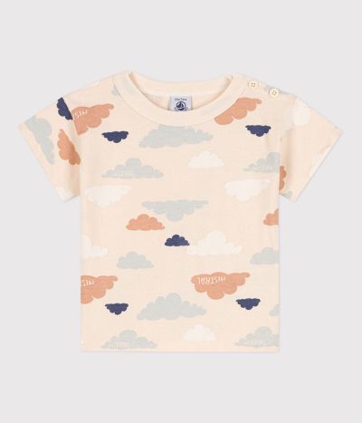 Tee-shirt manches courtes bébé en jersey imprimé