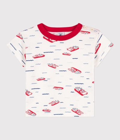 Tee-shirt manches courtes bébé en jersey imprimé