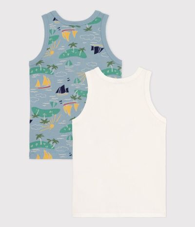 Lot de 2 débardeurs explorateur en coton petit garçon