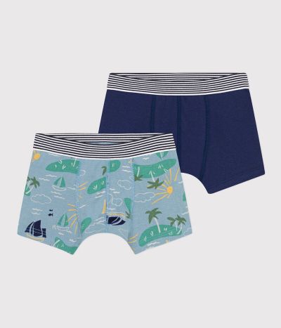 Lot de 2 boxers explorateur en coton petit garçon