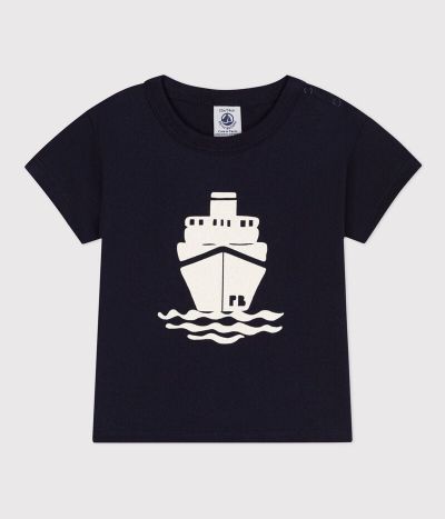 Tee-shirt manches courtes bébé en jersey avec motif