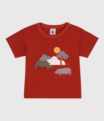 Tee-shirt manches courtes bébé en jersey avec motif