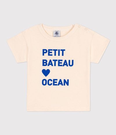 Tee-shirt manches courtes bébé en jersey avec motif