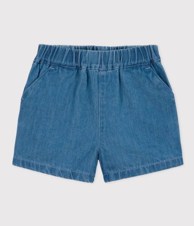 Short bébé en denim léger