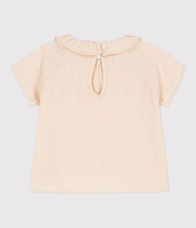 Blouse manches courtes bébé en gaze de coton