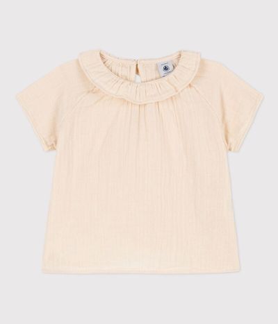 Blouse manches courtes bébé en gaze de coton