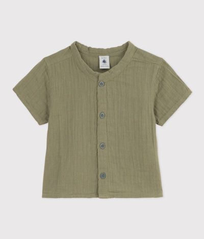 Chemise manches courtes bébé en gaze de coton