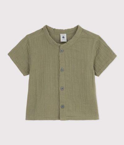 Chemise manches courtes bébé en gaze de coton