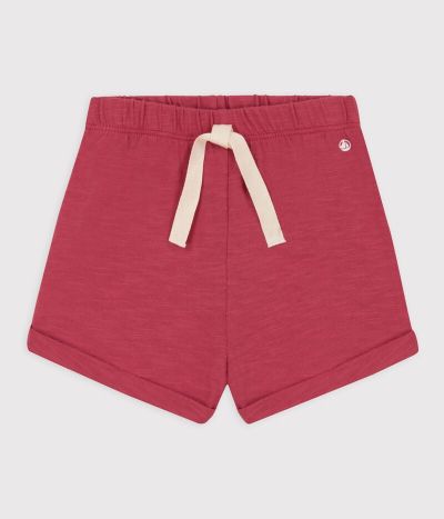 Short bébé en jersey flammé uni