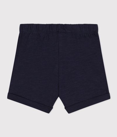 Short bébé en jersey flammé uni