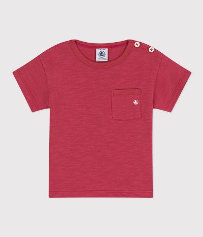 Tee-shirt manches courtes bébé en jersey flammé