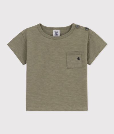 Tee-shirt manches courtes bébé en jersey flammé
