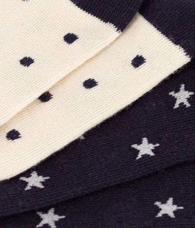 Lot de 2 paires de chaussettes étoiles en jersey de coton enfants