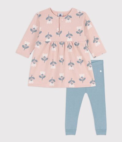 Robe bébé en molleton imprimé avec legging