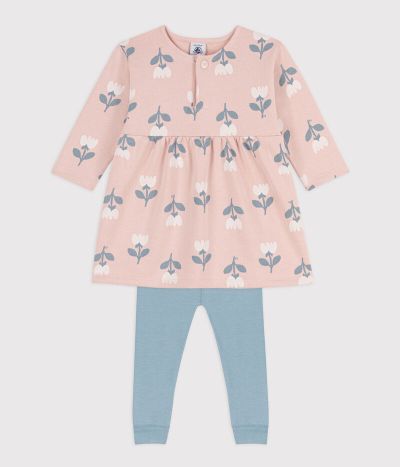 Robe bébé en molleton imprimé avec legging
