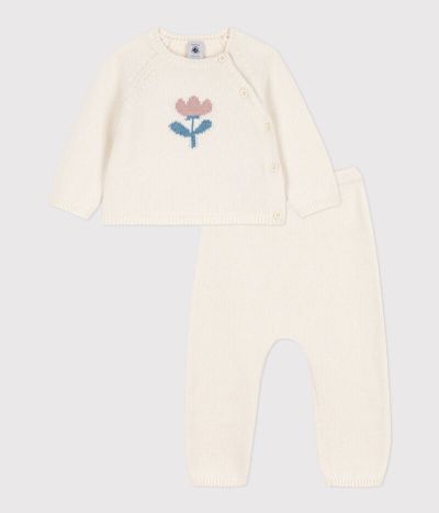 Ensemble en tricot laine et coton bébé