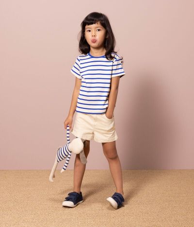 Tee-shirt rayé en coton enfant fille