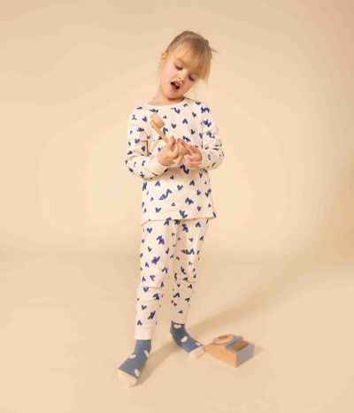 Pyjama cœur petite fille/petit garçon en coton