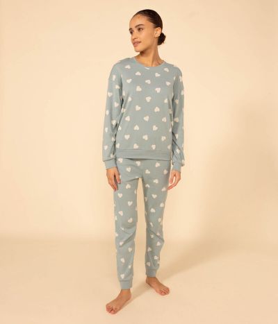 Pyjama cœur femme en coton