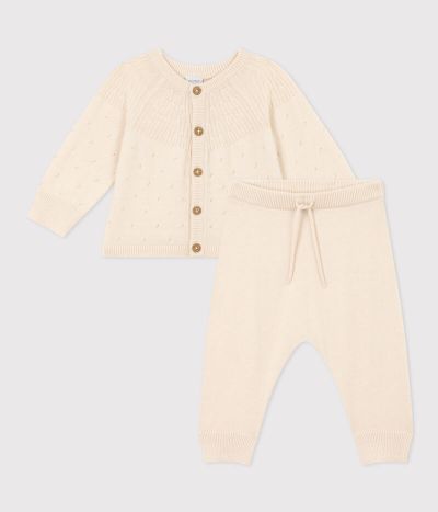 Ensemble en tricot laine et coton bébé