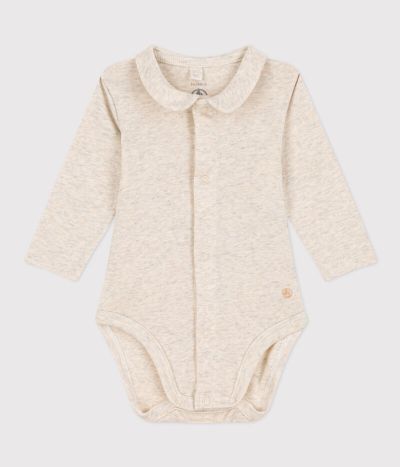 Body manches longues à col en coton bébé