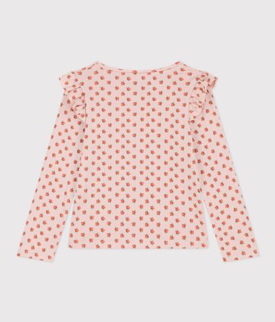 Tee-shirt manches longues en coton enfant fille