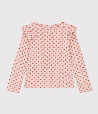 Tee-shirt manches longues en coton enfant fille