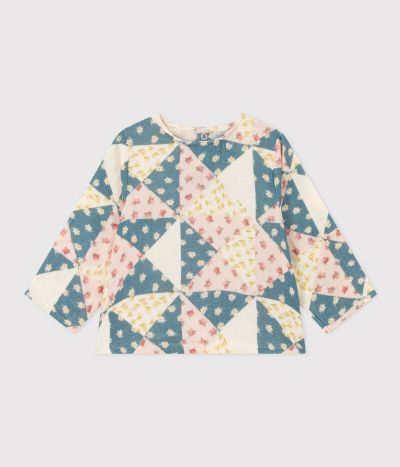 Blouse manches longues en gaze de coton bébé