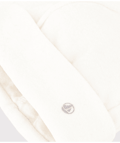 Bonnet naissance bébé en velours uni