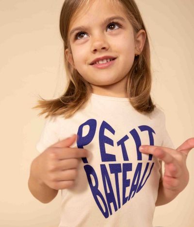 Tee-shirt manches courtes en coton enfant fille