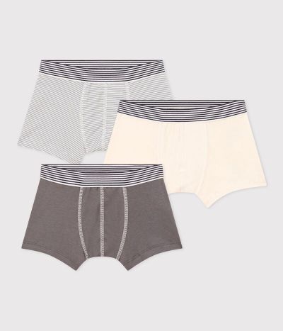 Lot de 3 boxers en coton petit garçon