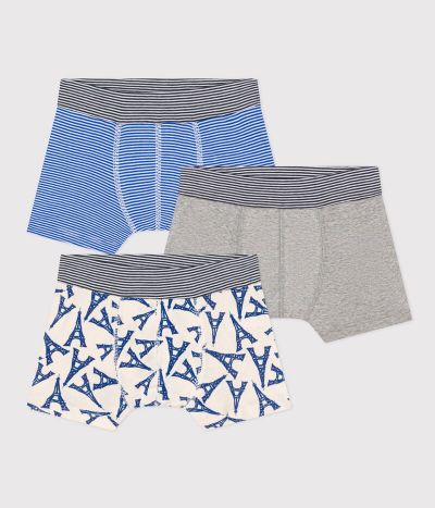 Lot de 3 boxers Paris en coton petit garçon